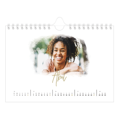 Calendario personalizado A5 — Efectos fotográficos [Abril]