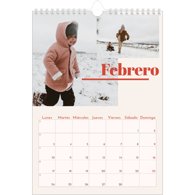 Calendario personalizado A4 — Nostalgia de los 90 [Febrero]