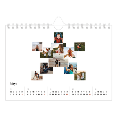 Calendario personalizado A5 — Formas de collage [portada]