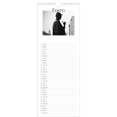 Calendario de cocina  — Mi diario de viaje [Enero]