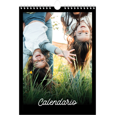 Calendario personalizado A4 — Negro minimalista [portada]