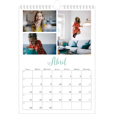 Calendario personalizado A4 — Hola, mundo [Abril]