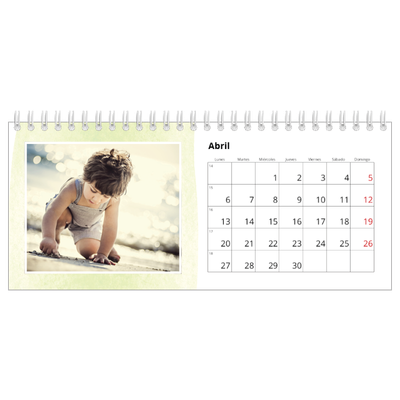 Calendarios de mesa — Fondos de acuarela [Abril]