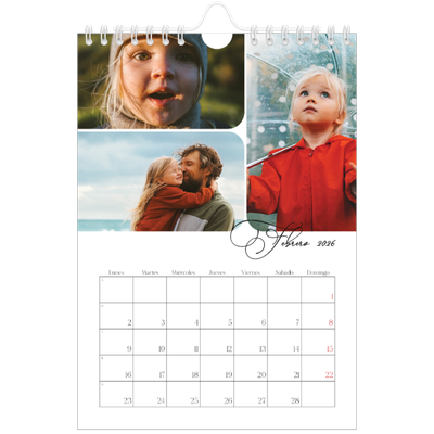 Calendario personalizado A5 — Fotos y caligrafía [Febrero]