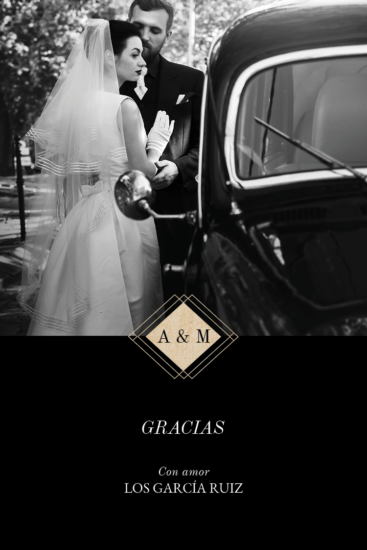 Tarjetas de agradecimiento — Art déco