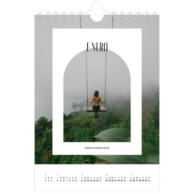 Calendario personalizado A5 — El arco abierto [Enero]