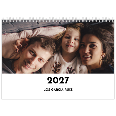 Calendario personalizado doble A4 — Letra destacada [portada]