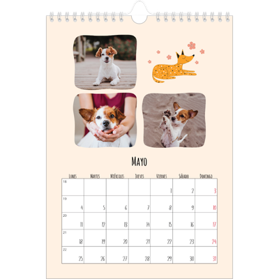 Calendario personalizado A4 — Perros y garabatos [portada]