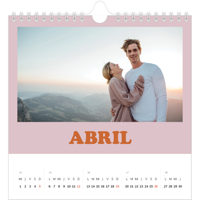 Calendarios Cuadrados — Marcos retro [Abril]