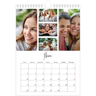 Calendario personalizado A4 — Disposición de fotos [Febrero]