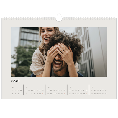 Calendario A3 horizontal — Marfil simple [portada]