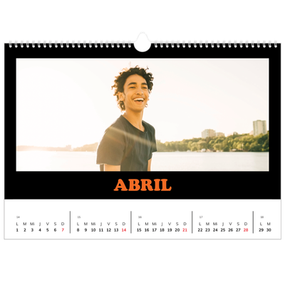 Calendario A3 horizontal — Tipo divertido [Abril]