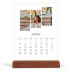 Calendario de mesa con base de madera - vertical  — Fragmentos de viaje [Enero]