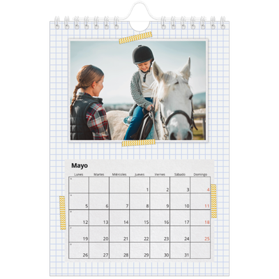 Calendario personalizado A5 — Cinta adhesiva craft [portada]