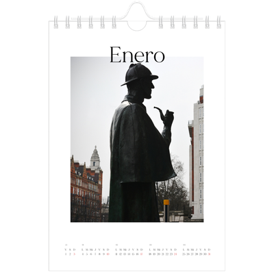 Calendario personalizado A5 — Mi diario de viaje [Enero]
