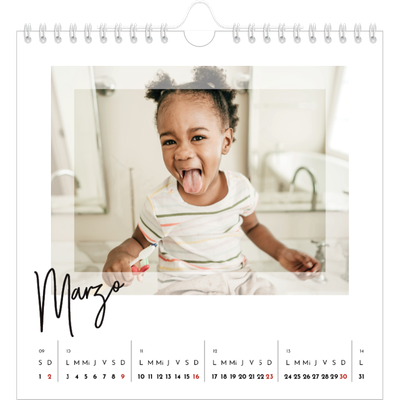 Calendarios Cuadrados — Marco transparente [Marzo]