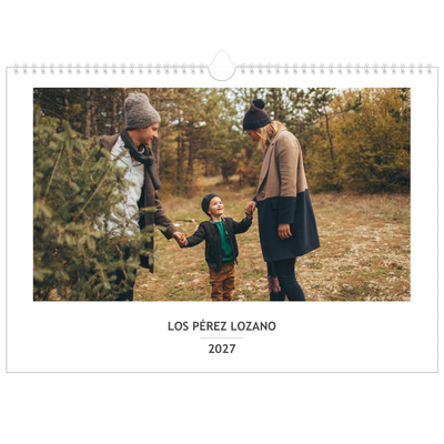 Planificador A3 horizontal — Planificador familiar simple - Familia de 4 [portada]