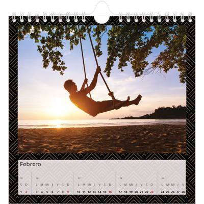 Calendarios Cuadrados — Geométrico [Febrero]