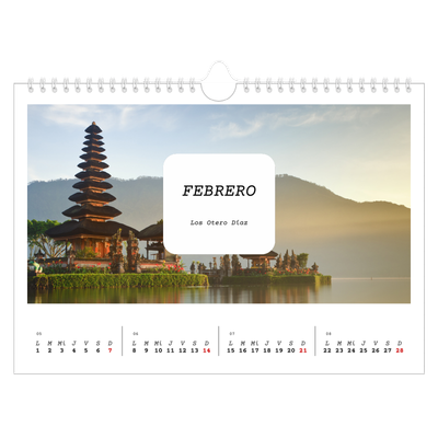 Calendario A4 horizontal — La historia completa [Febrero]