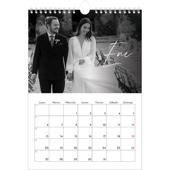 Calendario personalizado A4 — Escritura elegante