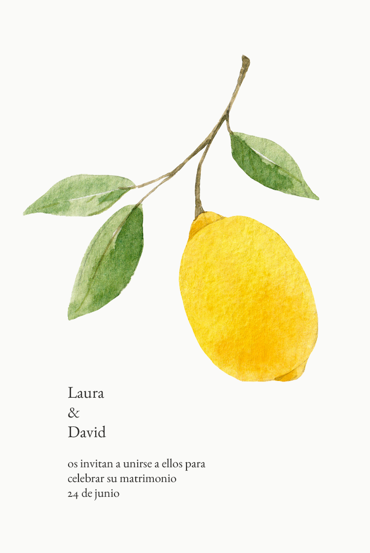 Invitaciones — Cítricos chic