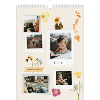 Calendario personalizado A4 — Scrapbook vintage [portada]