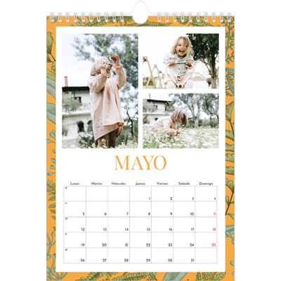 Calendario personalizado A4 — Tapiz floral [portada]