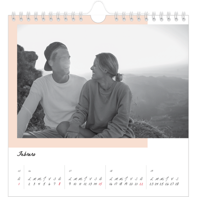 Calendarios Cuadrados — Pantallas de color [Febrero]