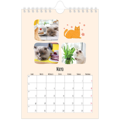Calendario personalizado A5 — Gatos y garabatos [portada]