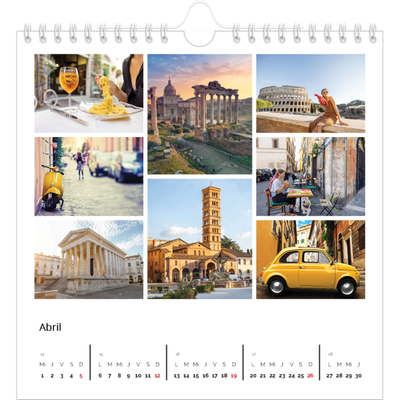 Calendarios Cuadrados — Estructura [Abril]