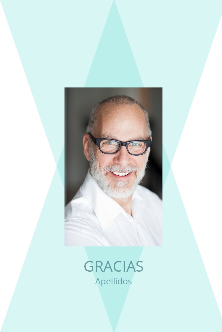 Tarjetas de agradecimiento — Reloj de arena geométrico