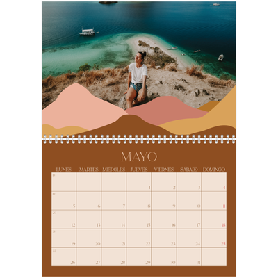 Calendario personalizado doble A4 — Montañas neutrales [portada]