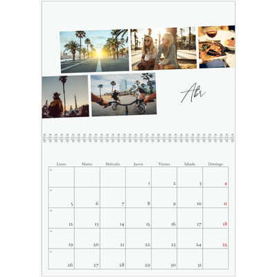 Calendario personalizado doble A4 — Descanso de la ciudad [Abril]