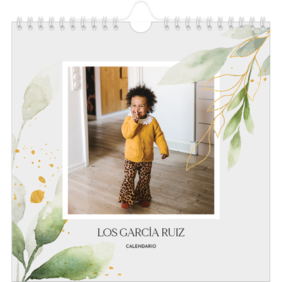 Calendarios Cuadrados — Salpicado floral [portada]
