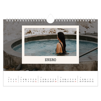 Calendario personalizado A4 horizontal  — La edición de retratos