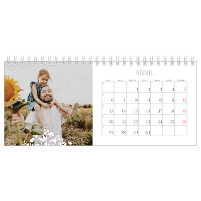 Calendarios de mesa — Motivo floral [Abril]