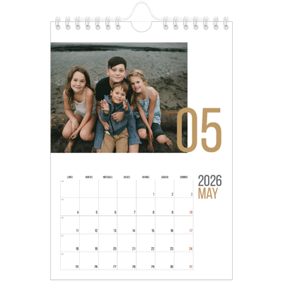 Calendario personalizado A5 — Meses numerados [portada]