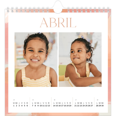Calendarios Cuadrados — Efecto pincel [Abril]