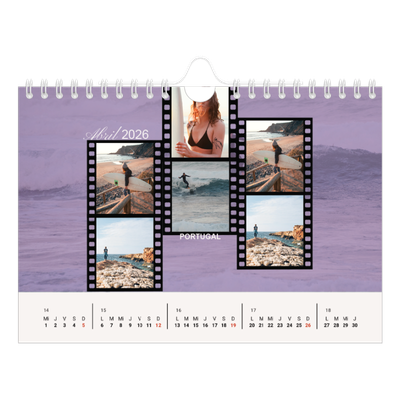 Calendario personalizado A5 — Pasión por la aventura [Abril]