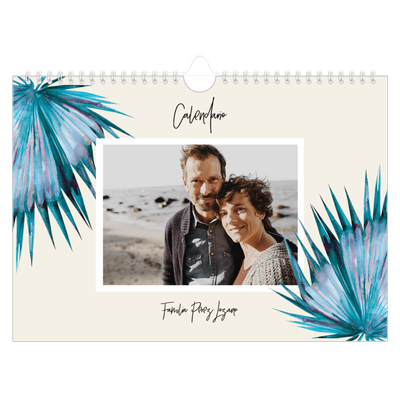 Calendario A4 horizontal — Flores pintadas [portada]