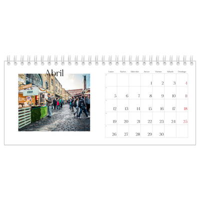 Calendarios de mesa — Mi diario de viaje [Abril]