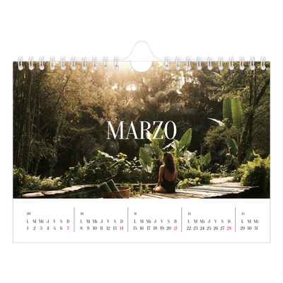 Calendario personalizado A5 — Escapada infinita [Marzo]