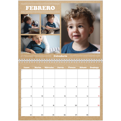 Calendario personalizado doble A4 — Editorial de este año [Febrero]