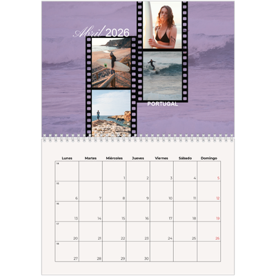 Calendario personalizado doble A4 — Pasión por la aventura [Abril]
