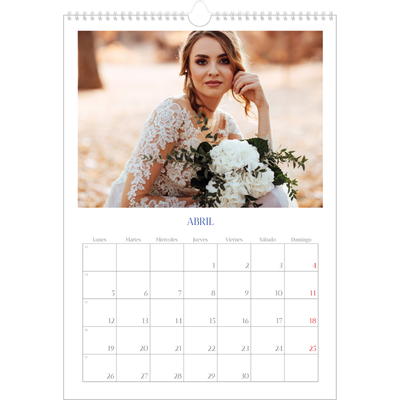 Calendarios A3 — Clásico cobalto [Abril]