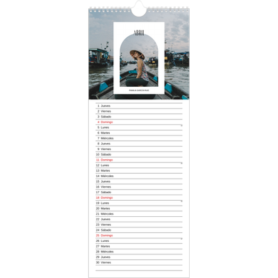 Calendario de cocina  — El arco abierto [Abril]