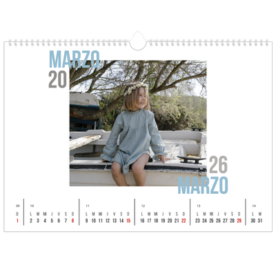 Calendario A3 horizontal — Tipo de pareja [Marzo]