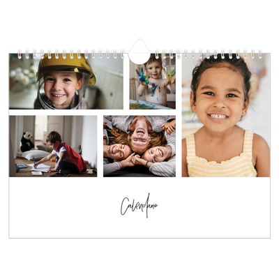 Calendario A4 horizontal — Disposición de fotos [portada]