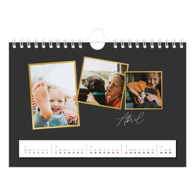Calendario personalizado A5 — Tantos recuerdos [Abril]
