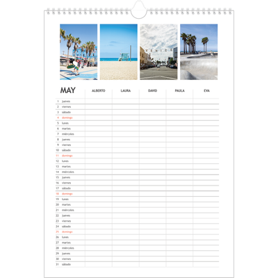 Planificador familiar A3 — Planificador familiar simple - Familia de 5 [portada]